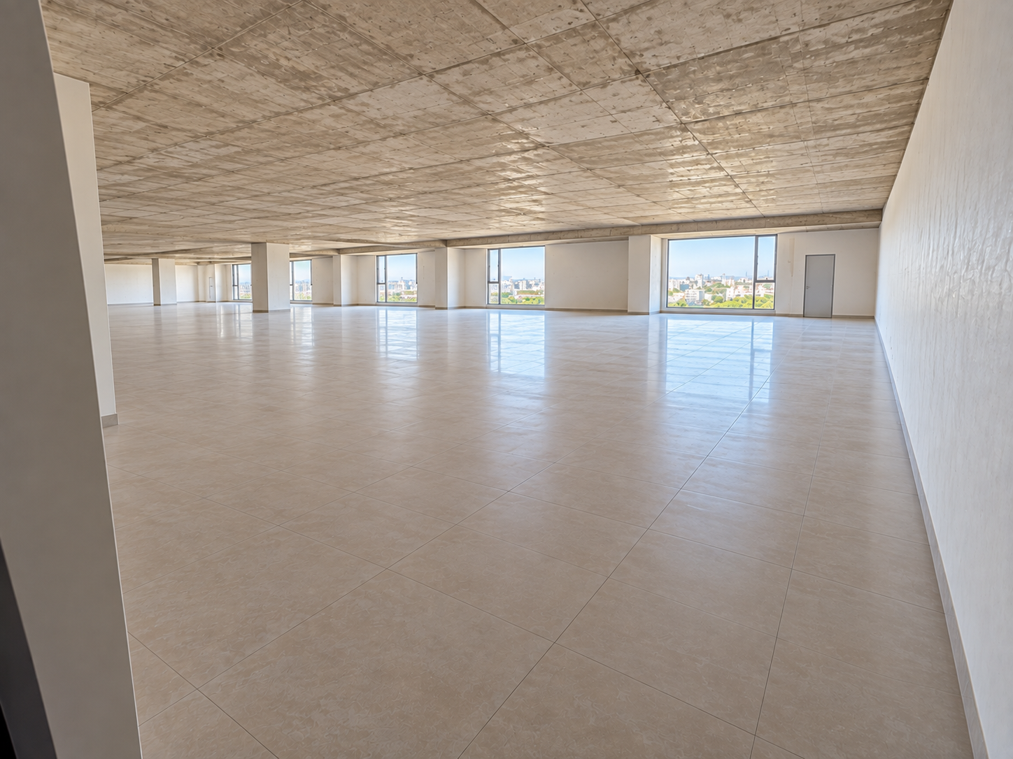 Actual photo of an unfitted Pinkwalk office space